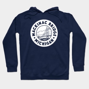 Vintage Mackinac Bridge Circle Badge Hoodie